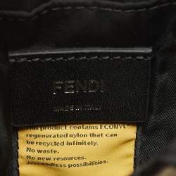 Fendi Beige/Black Nylon and Leather Fendiness Crossbody Bag