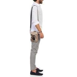 Fendi Beige/Black Nylon and Leather Fendiness Crossbody Bag