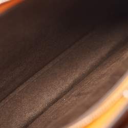 Pre Owned Fendi Orange Leather Peekaboo ISeeU X-Cross Top Handle Bag