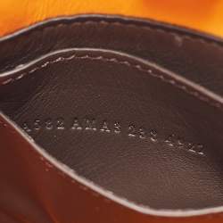 Pre Owned Fendi Orange Leather Peekaboo ISeeU X-Cross Top Handle Bag