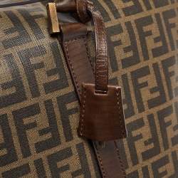 Pre Owned Fendi Brown Zucca Coated Canvas and Leather Suitcase