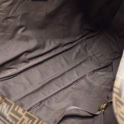 Pre Owned Fendi Brown Zucca Coated Canvas and Leather Suitcase