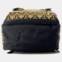 Fendi Black/Yellow/Brown Nylon Fendace Backpack