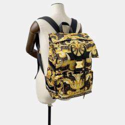 Fendi Black/Yellow/Brown Nylon Fendace Backpack