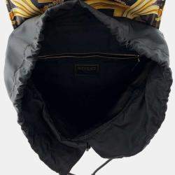 Fendi Black/Yellow/Brown Nylon Fendace Backpack