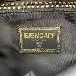 Fendi Black/Yellow/Brown Nylon Fendace Backpack