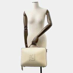 Fendi Ivory Leather Medium suitcase