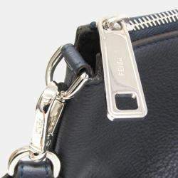 Fendi Dark Blue Leather After Roma Shoulder Bag 