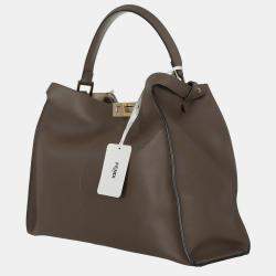 Fendi Brown Leather Large Peekaboo X-Lite Tote bag