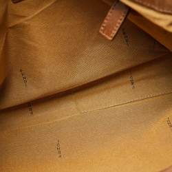 Fendi Tobacco Zucca Canvas and Leather Flap Messenger Bag