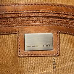 Fendi Tobacco Zucca Canvas and Leather Flap Messenger Bag