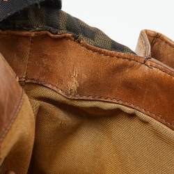 Fendi Tobacco Zucca Canvas and Leather Flap Messenger Bag