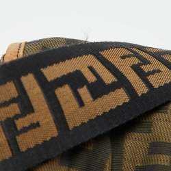 Fendi Tobacco Zucca Canvas and Leather Flap Messenger Bag