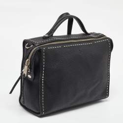 Fendi Black Selleria Leather Lui Briefcase