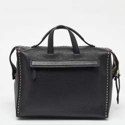 Fendi Black Selleria Leather Lui Briefcase