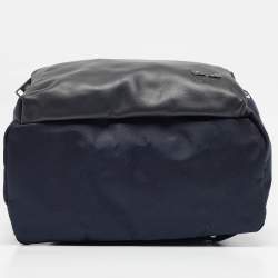 Fendi Navy Blue/Black Nylon and Leather Bugs Backpack