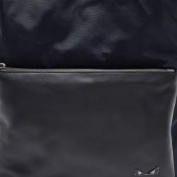 Fendi Navy Blue/Black Nylon and Leather Bugs Backpack