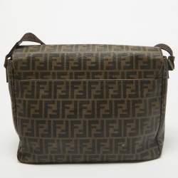 Fendi Tobacco Zucca Coated Canvas Messenger Bag