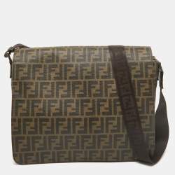 Fendi Tobacco Zucca Coated Canvas Messenger Bag
