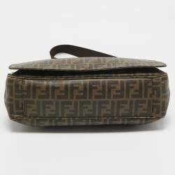 Fendi Tobacco Zucca Coated Canvas Messenger Bag
