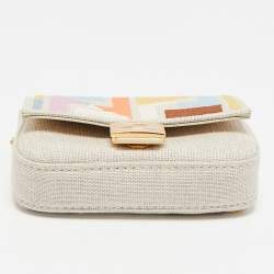 Fendi Multicolor Zucca Canvas Nano Baguette Charm Bag
