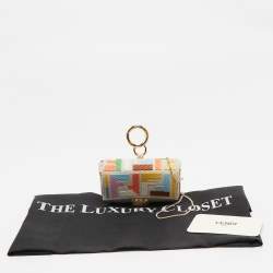 Fendi Multicolor Zucca Canvas Nano Baguette Charm Bag