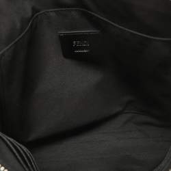 Fendi Black Leather Roma Flat Pouch