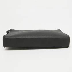 Fendi Black Leather Roma Flat Pouch