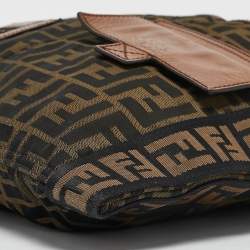 Fendi Brown/Tobacco Zucca Nylon Flat Messenger Bag