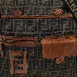 Fendi Brown/Tobacco Zucca Nylon Flat Messenger Bag