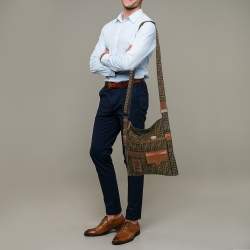 Fendi Brown/Tobacco Zucca Nylon Flat Messenger Bag