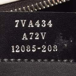 Fendi White/Black Zucca Embossed Leather and Mesh Belt Bag