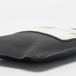 Fendi Black Leather Joker Slim Pouch