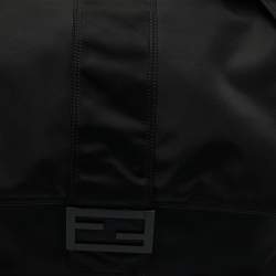 Fendi Black Econyl Baguette Messenger Bag