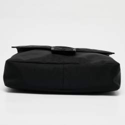 Fendi Black Econyl Baguette Messenger Bag