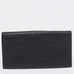 Fendi Black Leather Bifold Long Wallet