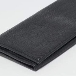 Fendi Black Leather Bifold Long Wallet