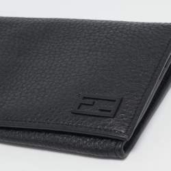 Fendi Black Leather Bifold Long Wallet