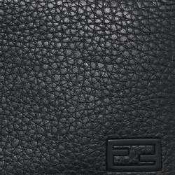 Fendi Black Leather Bifold Long Wallet