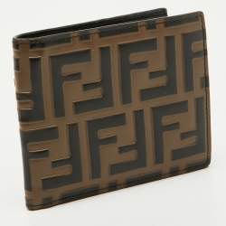 Fendi Tobacco Zucca Embossed Leather Bifold Wallet