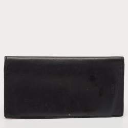 Fendi Black/Yellow Leather Monster Continental Wallet