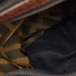 Fendi Tobacco Zucca Canvas and Leather Flat Messenger Bag