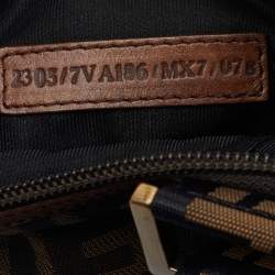 Fendi Tobacco Zucca Canvas and Leather Flat Messenger Bag