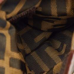 Fendi Tobacco Zucca Canvas and Leather Flat Messenger Bag