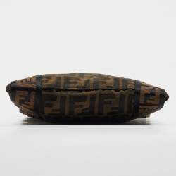 Fendi Tobacco Zucca Canvas and Leather Flat Messenger Bag