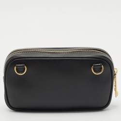 Fendi x Versace Black/Gold Leather Fendace Camera Crossbody Bag