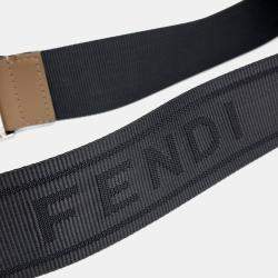 Fendi Brown Leather FF logo belt bag