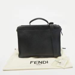 Fendi Black Selleria Leather Peekaboo ISeeU Briefcase