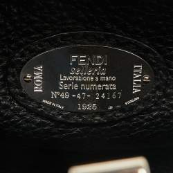 Fendi Black Selleria Leather Peekaboo ISeeU Briefcase