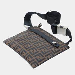Fendi Zucca Embossed Leather Crossbody Bag